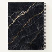 Black Marble Gold Notebook Notitieboek (Achterkant)