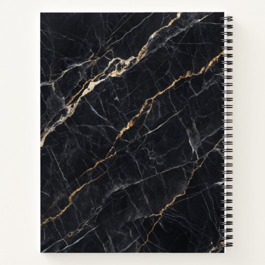 Black Marble Gold Notebook Notitieboek (Achterkant)