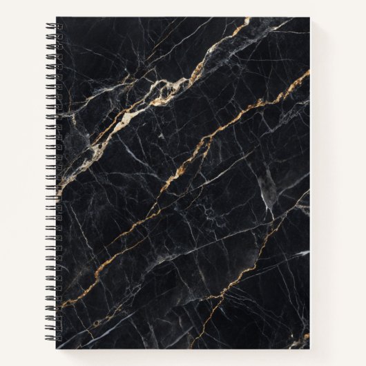 Black Marble Gold Notebook Notitieboek (Voorkant)