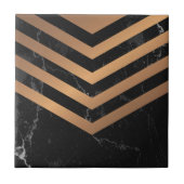 Black Marble Golden Abstract Tegeltje (Voorkant)