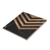 Black Marble Golden Abstract Tegeltje (Zijkant)