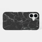 Black Marble iPhone 16 Hoesje (Achterkant horizontaal)