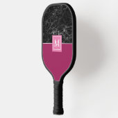 Black Marble Monogrammed Pickleball Paddle (Links)