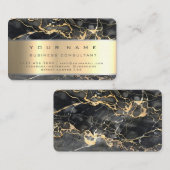Black Marble Professionele Bedrijfsadviseur Visitekaartje (Voorkant / Achterkant)