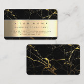Black Marble Professionele Bedrijfsadviseur Visitekaartje (Voorkant / Achterkant)