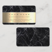 Black Marble Professionele Bedrijfsadviseur Visitekaartje (Voorkant / Achterkant)