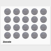 Black Marble Round Sticker (Vel)