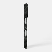 Black Marble Script Naam iPhone 16 Hoesje (Rechterkant)