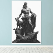 Black Marble Sculpture Canvas Afdruk (Insitu (Houten vloer))