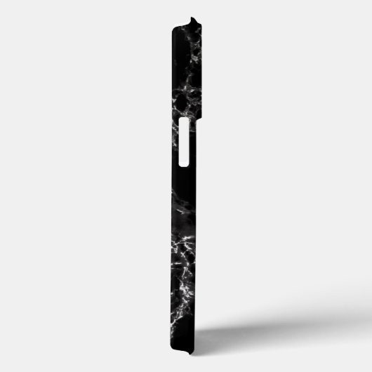 Black Marble Stone iPhone Case (Achterkant / Rechts)
