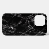 Black Marble Stone iPhone Case (Achterkant (horizontaal))