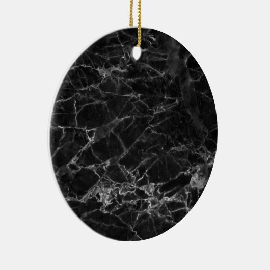 Black Marble Stone Kijk Keramisch Ornament (Rechts)