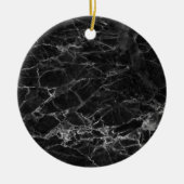 Black Marble Stone Kijk Keramisch Ornament (Voorkant)