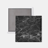 Black Marble Stone Kijk Magneet (Voorkant / Achterkant)