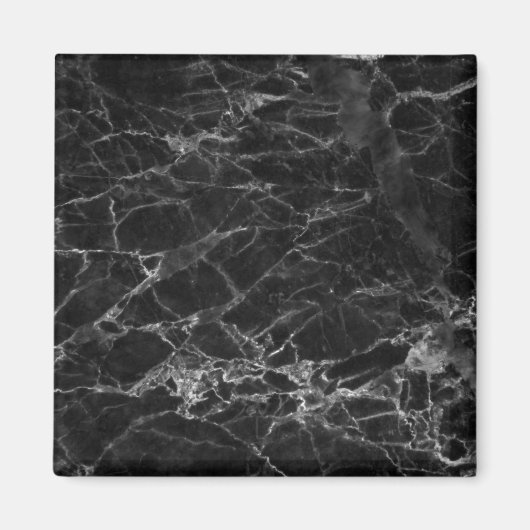 Black Marble Stone Kijk Magneet (Voorkant)