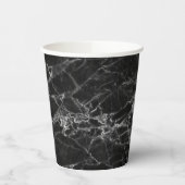 Black Marble Stone Kijk Papieren Bekers (Links)