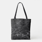 Black Marble Stone Kijk Tote Bag (Achterkant)