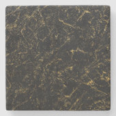 Black Marble Stone Onderzetter (Voorkant)