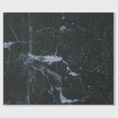 Black Marble Stone Pattern Cadeaupapier (Vlak)