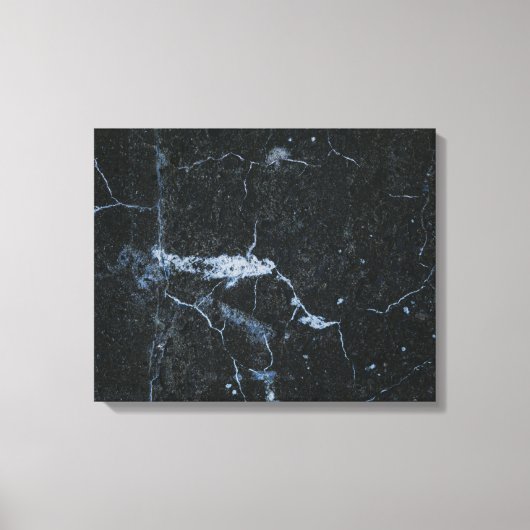 Black Marble Stone Pattern Canvas Afdruk (Voorkant)