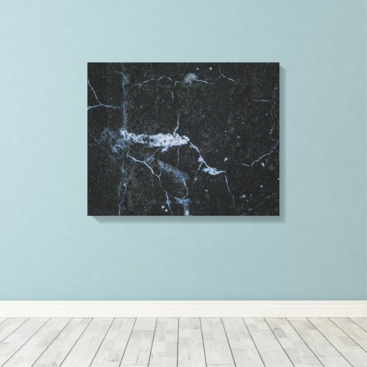 Black Marble Stone Pattern Canvas Afdruk (Insitu (Houten vloer))