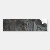 Black Marble Stone Skull Pirate Bumpersticker (Voorkant)