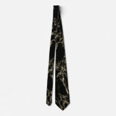 Black Marble Stone Stropdas Golden Black (Achterkant)