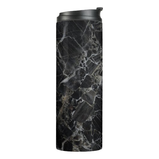 Black Marble Tumbler Thermosbeker (Gedraaid links)