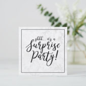 Black & Marble | Verrassingsfeest bij pensionering Kaart (Staand voorkant)