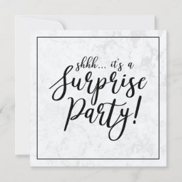 Black & Marble | Verrassingsfeest bij pensionering Kaart