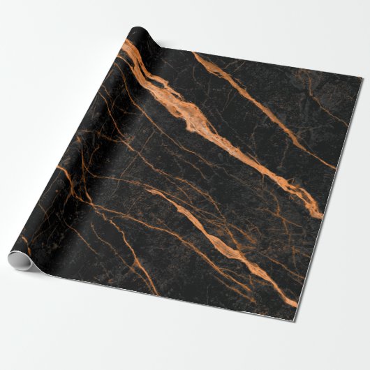 black marble with golden veins, emperador marble n cadeaupapier (Uitgerold)