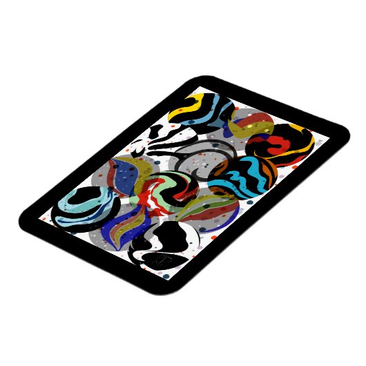 Black Marbles Magnet Magneet (Linkerzijde)