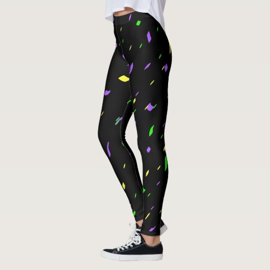 Black Mardi Gras Confetti Leggings (Links)