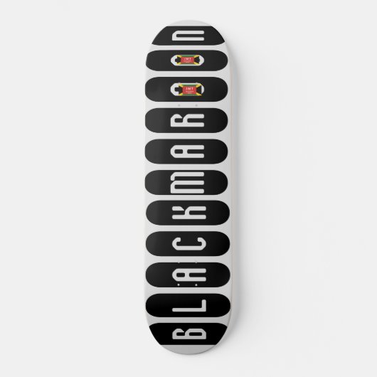 BLACK MAROON Skateboard (Voorkant)