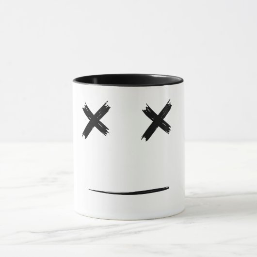 Black Marshmallow Cool Aesthetic Mug Mok (Midden)