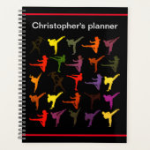Black Martial Arts Karate Kind Kicks Terug naar Sc Planner (Voorkant)