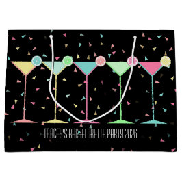 Black Martini Cocktail Confetti Party Celebration Groot Cadeauzakje