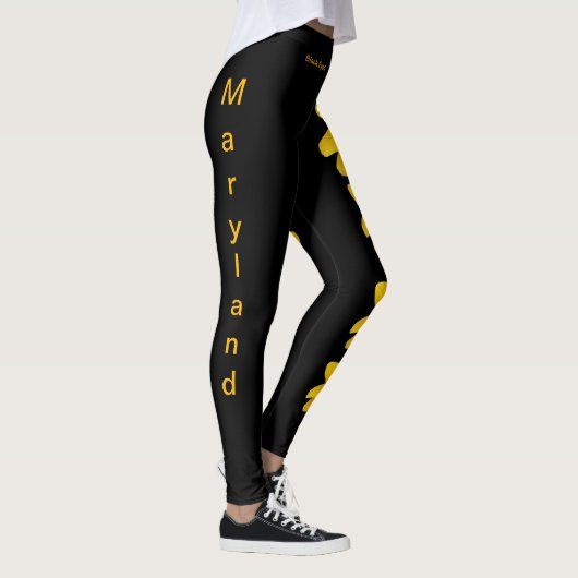 Black Maryland Black Eyed Susan State Leggings (Rechts)