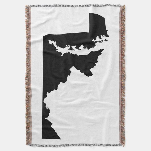 Black Maryland Shape Deken (Voorkant Verticaal)