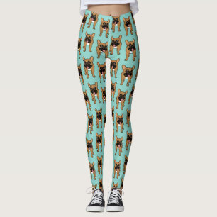Black Mask Fawn Franse Bulldog is klaar om te spel Leggings