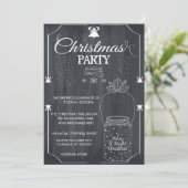 Black, Mason Jar Company Kerstfeest Kaart (Staand voorkant)
