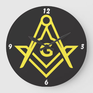 black masonic grote klok