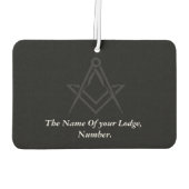 Black Masonic Master Mason Vrijmetselaar Kompas Luchtverfrisser (Achterkant)