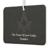 Black Masonic Master Mason Vrijmetselaar Kompas Luchtverfrisser (Links)