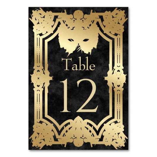 Black Masquerade Mask Elegant Quinceanera Kaart (Achterkant)