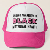 Black Maternal Health Awareness Trucker Hat Trucker Pet (Voorkant)