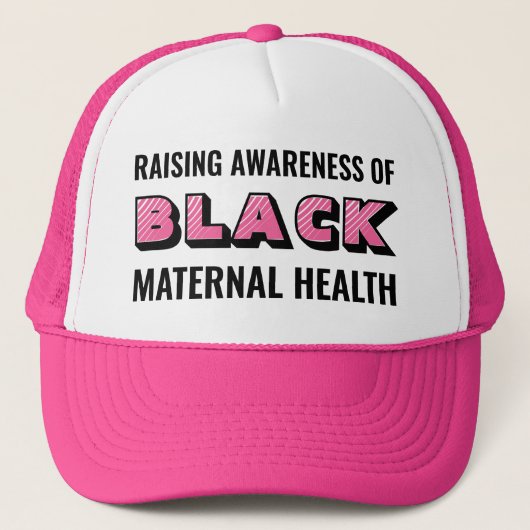 Black Maternal Health Awareness Trucker Hat Trucker Pet (Voorkant)