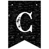 Black Math Formulas Graduation Congratulations Vlaggetjes (Eerste vlag)