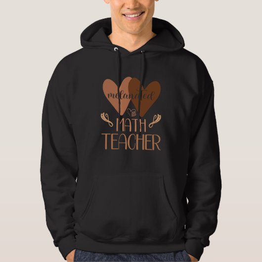 Black Math Teacher College Black History Women Afr Hoodie (Voorkant)