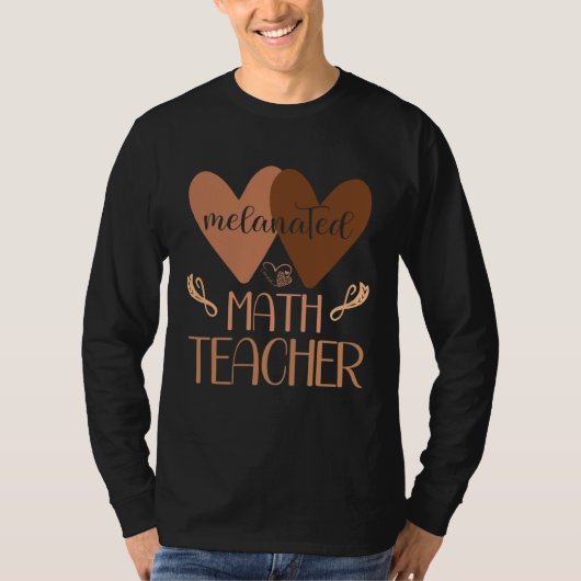Black Math Teacher College Black History Women Afr T-shirt (Voorkant)